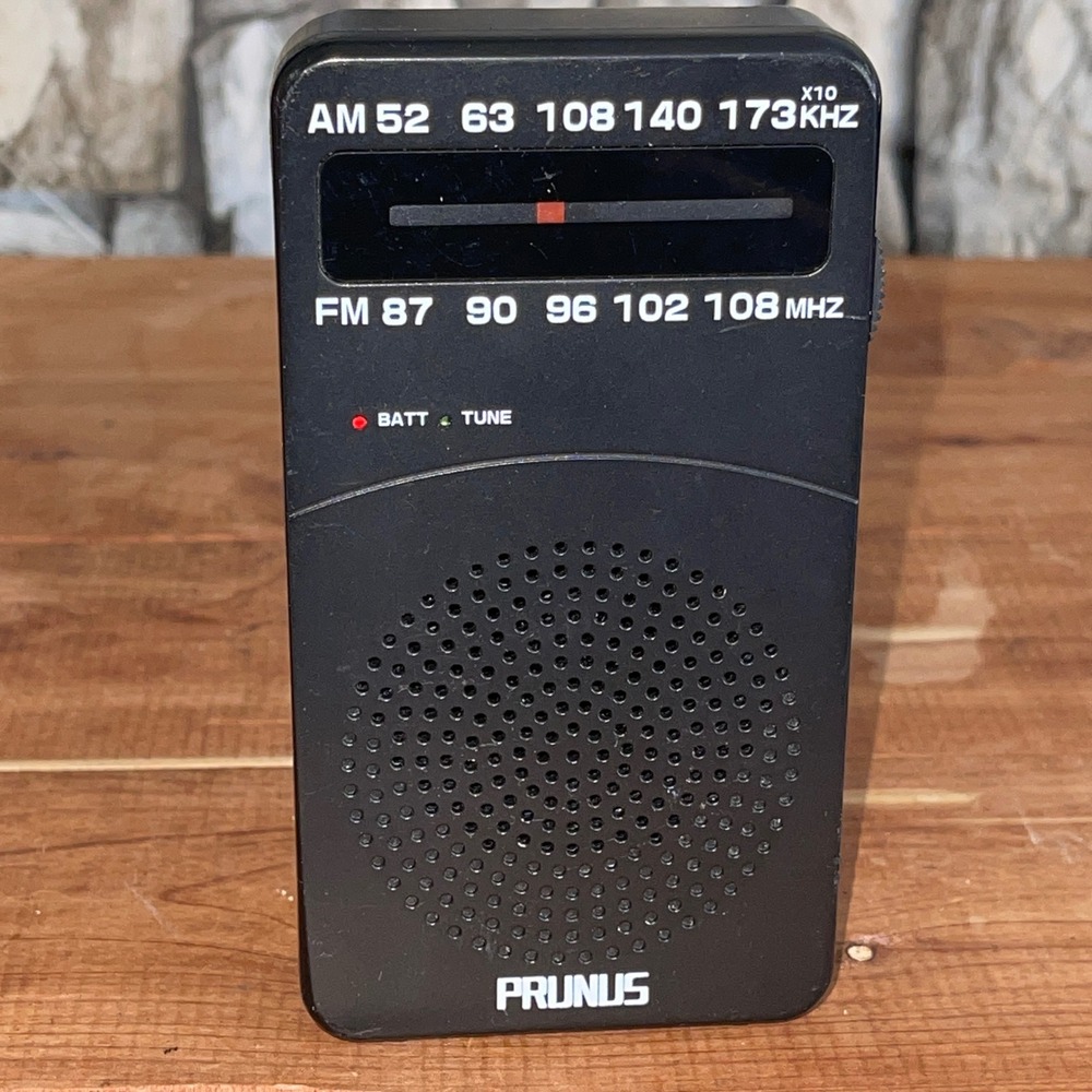 PRUNUS Portable AM/FM Pocket‎ Radio Compact Transistor Emergency Radio Blk Works